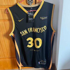 Nike Golden State Warriors Steph Curry #30 Black Jersey